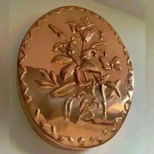 New Smythe & Cook Solid Copper Flowers Cookware Original Tags 10"